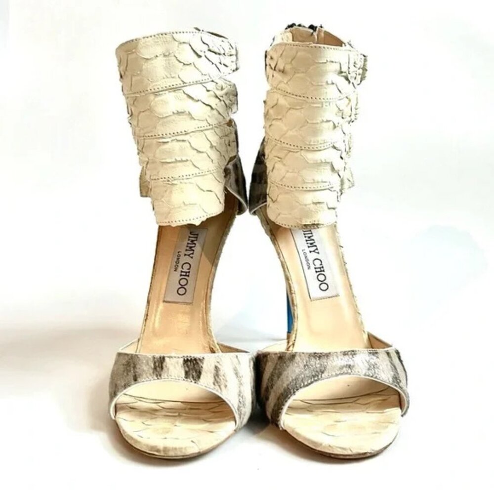 Jimmy Choo Opera Matt Python Pony White And Zebra… - image 2